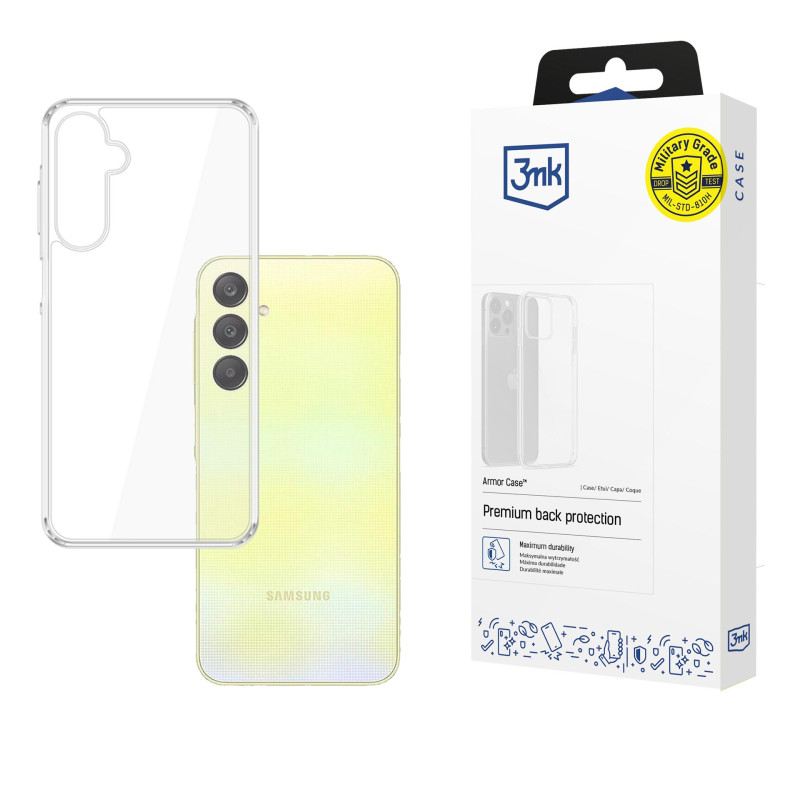 3mk šarvuotas dėklas, skirtas „Samsung Galaxy A26 5G“ - skaidrus