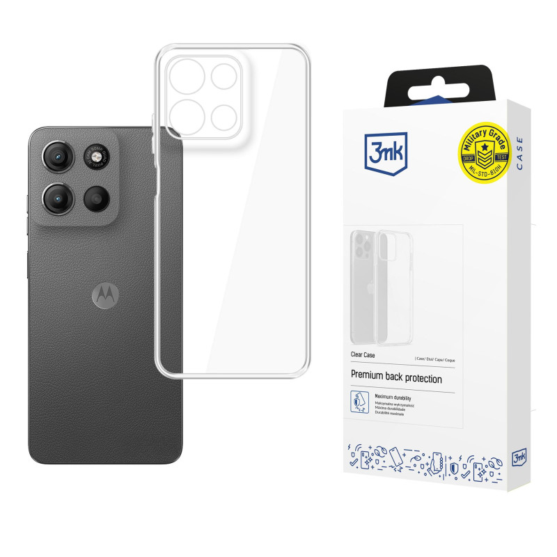 3mk skaidrus dėklas, skirtas Motorola Moto G15 / G15 Power - permatomas