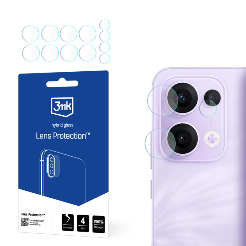 Kameros objektyvo stiklas 3mk, skirtas Oppo Reno 13 objektyvui apsaugoti