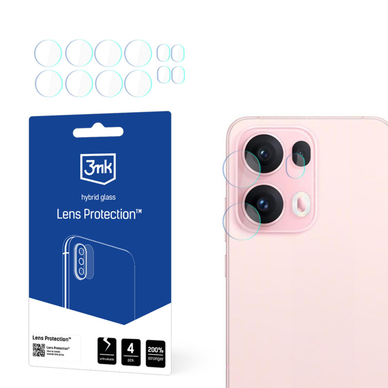 3mk objektyvo apsauginis kameros stiklas, skirtas „Oppo Reno 13 Pro“