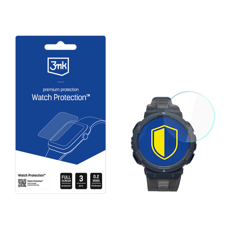 Išmaniojo laikrodžio ekrano apsauga 3mk „Watch Protection FlexibleGlass“, skirta „Amazfit Active Edge“