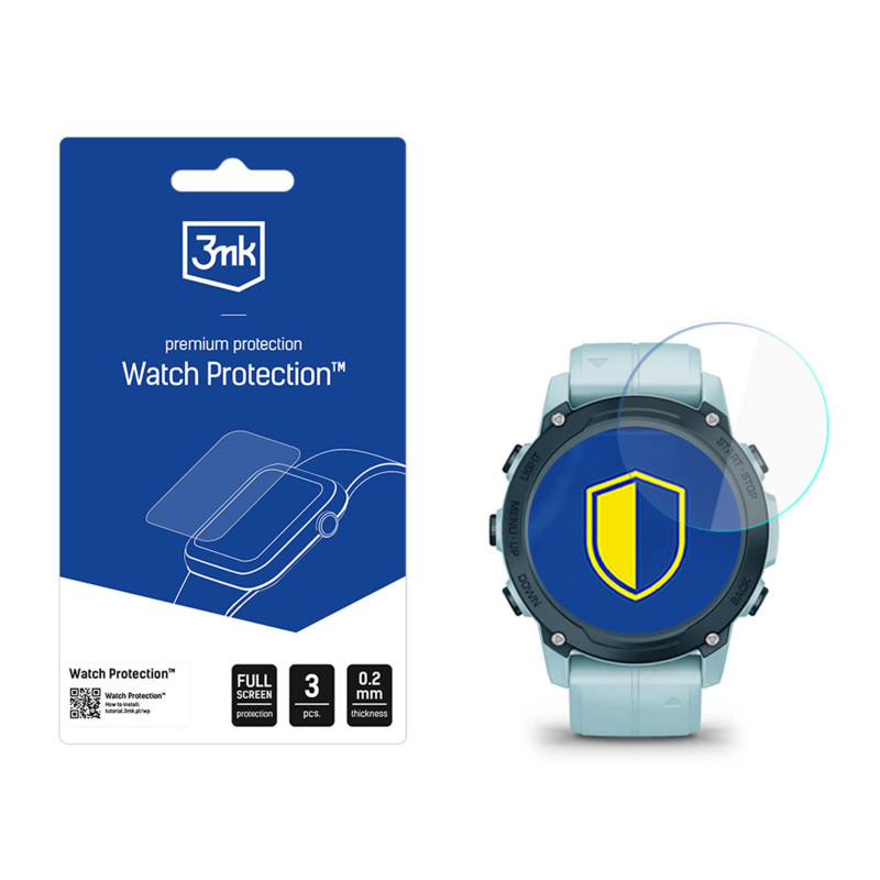 Išmaniojo laikrodžio ekrano apsauga 3mk, lankstus stiklas, skirtas „Garmin Descent G1“ / „G1 Solar“
