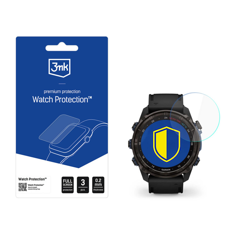 Išmaniojo laikrodžio ekrano apsauginis stiklas 3mk laikrodžio apsauga „FlexibleGlass“, skirtas „Garmin Descent Mk3i“ (51...