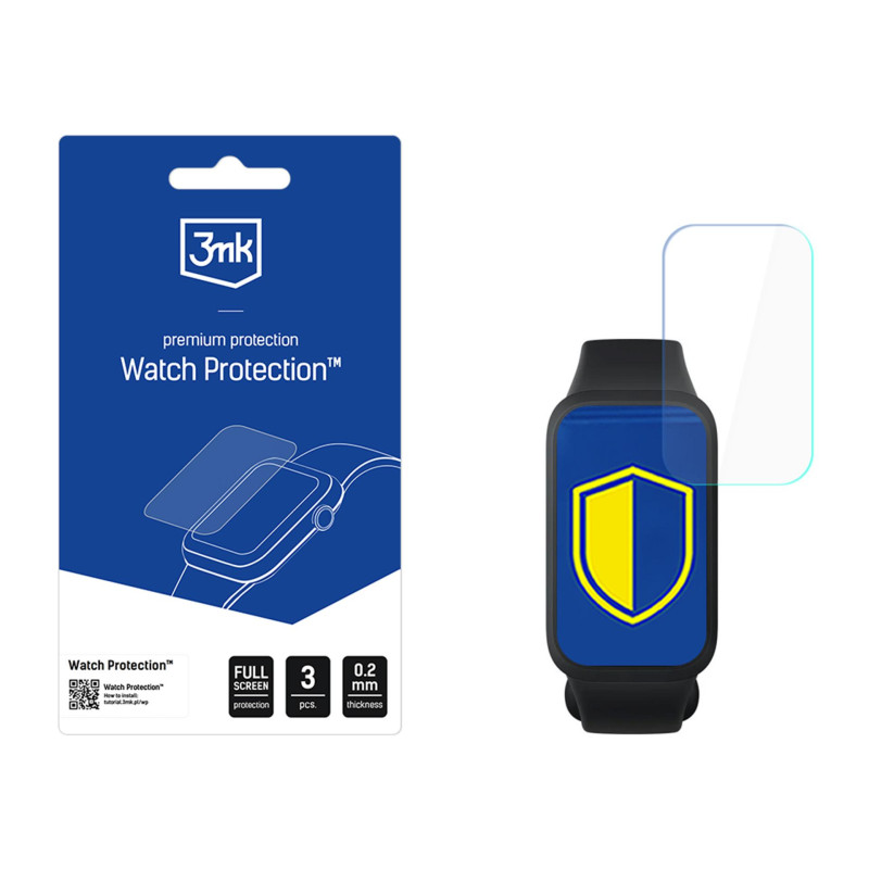 Išmaniojo laikrodžio ekrano apsauginis stiklas 3mk laikrodžio apsauga „FlexibleGlass“, skirtas „Xiaomi Smart Band 9 Acti...