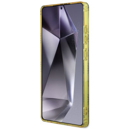 „Guess 4G“ foninis auksinis galvanizuoto bijūnų rašto „MagSafe“ dėklas, skirtas „Samsung Galaxy S25 Ultra“, rudas