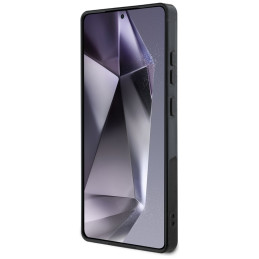 „Guess 4G“ foninis auksinis galvanizuoto bijūnų rašto „MagSafe“ dėklas, skirtas „Samsung Galaxy S25 Ultra“, juodas