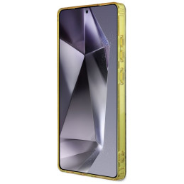 „Guess 4G“ blizgučiais dengtas „MagSafe“ dėklas, skirtas „Samsung Galaxy S25 Ultra“, rudas