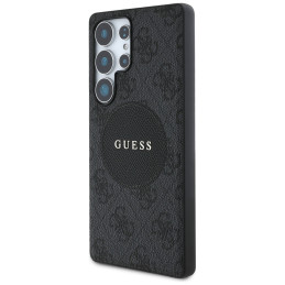 „Guess 4G Round Patch Classic Logo MagSafe“ dėklas, skirtas „Samsung Galaxy S25 Ultra“, juodas