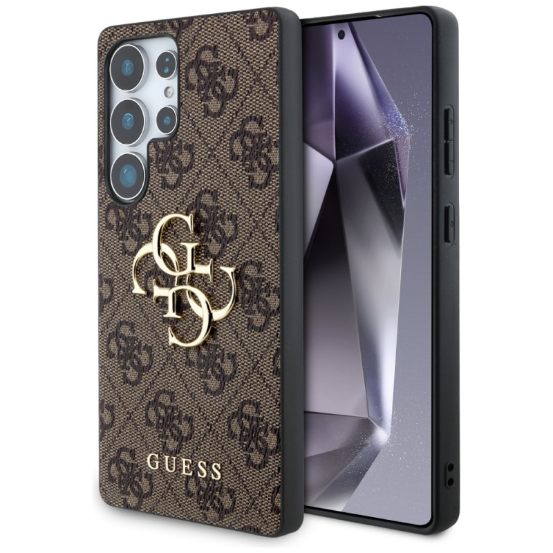 „Guess Big 4G Logo Classic“ dėklas, skirtas „Samsung Galaxy S25 Ultra“, rudas