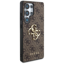 „Guess Big 4G Logo Classic“ dėklas, skirtas „Samsung Galaxy S25 Ultra“, rudas
