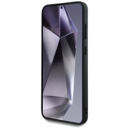 „Guess“ fiksuoto blizgučių dizaino metalinis dėklas „Samsung Galaxy S25 Plus“, auksinis