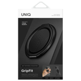 UNIQ Gripfit 360 magnetinis laikiklis ir atramėlė „MagSafe“ – juodas