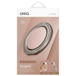 UNIQ Gripfit 360 magnetinis laikiklis ir atramėlė „MagSafe“ – rožinis