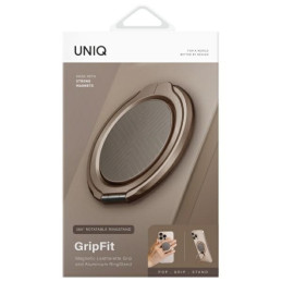 UNIQ Gripfit 360 magnetinis laikiklis ir atramėlė „MagSafe“ – pilkas