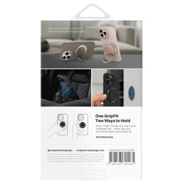 UNIQ Gripfit 360 magnetinis laikiklis ir atramėlė „MagSafe“ – pilkas