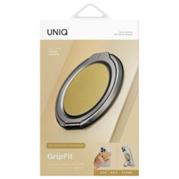 UNIQ Gripfit 360 magnetinis laikiklis ir atramėlė „MagSafe“ – geltonas