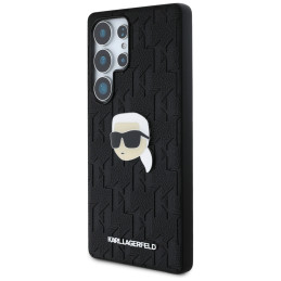 Karl Lagerfeld odinis monograminis segtukas su Karl Head logotipu, Samsung Galaxy S25 Ultra, juodas