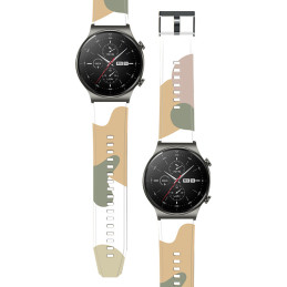 Dirželis Moro Band, skirtas Huawei Watch GT2 Pro Silikoninis dirželis Laikrodžio apyrankės modelis 7