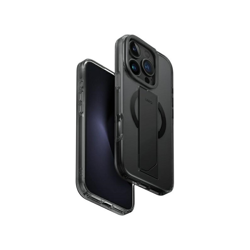 UNIQ „Heldro Max“ dėklas, skirtas „iPhone 16 Pro 6.3“ su „MagSafe“ – juodas