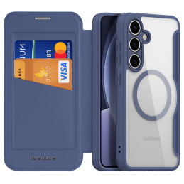 „Dux Ducis Skin X Pro“ dėklas, skirtas „Samsung Galaxy S25“ su „MagSafe“ ir dėklu – mėlynas