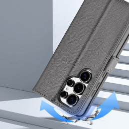 „Dux Ducis Lawa“ odinis dėklas, skirtas „Samsung Galaxy S25 Ultra“, su nuimamu magnetiniu dėklu – pilkas