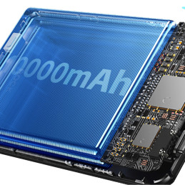 „Dudao K29 10000mAh PD 20W MagSafe“ išorinė baterija su metaliniu dėklu, stovu ir integruotais USB-C/ Lightning laidais ...