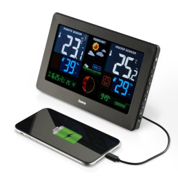 Hama Premium meteorologinė stotelė su USB - juoda