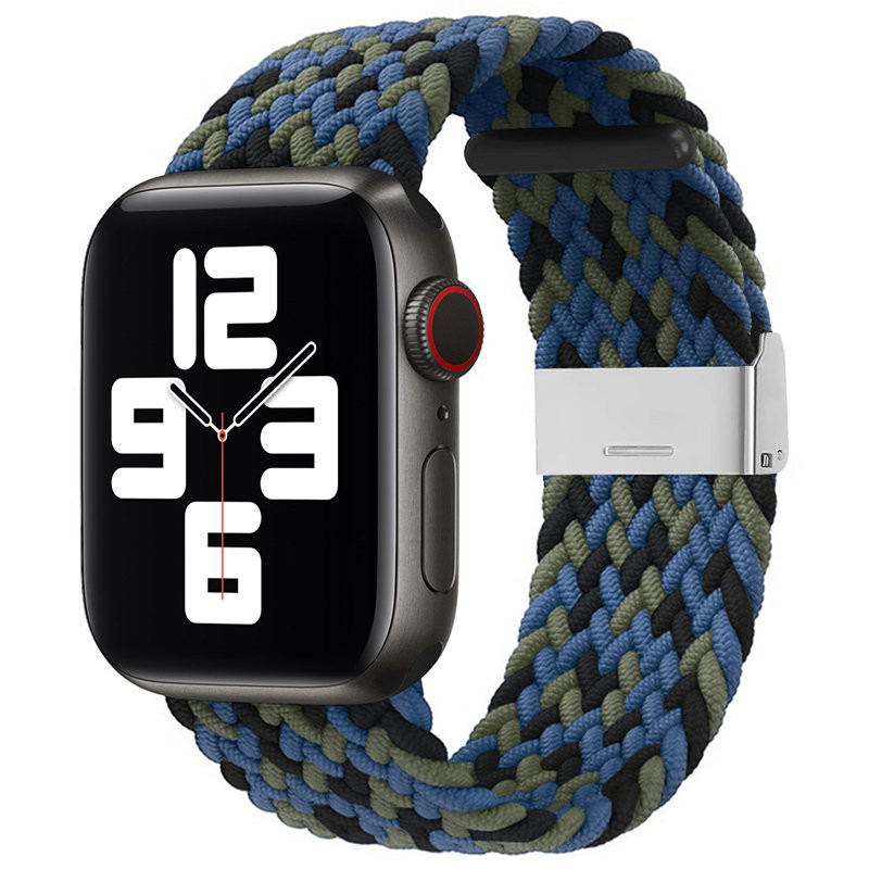 Medžiaginė apyrankė laikrodžiui 9 / 8 / 7 / 6 / SE / 5 / 4 / 3 / 2 (41 mm / 40 mm / 38 mm) Pinti audinio apyrankė Laikro...