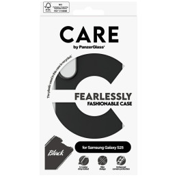 „CARE by PanzerGlass“ madingas dėklas, skirtas „Samsung Galaxy S25“ – juodas