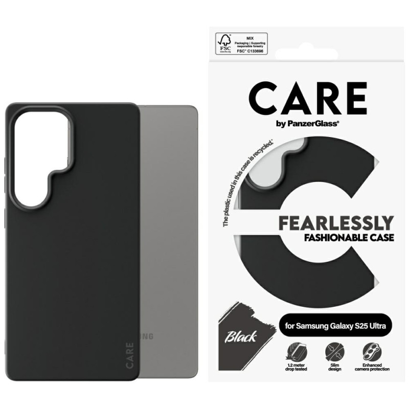 „CARE by PanzerGlass“ madingas dėklas, skirtas „Samsung Galaxy S25 Ultra“ – juodas