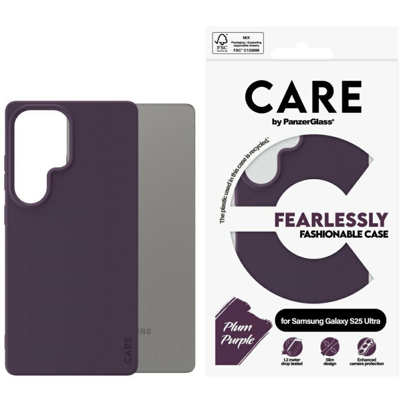 „CARE by PanzerGlass“ madingas dėklas, skirtas „Samsung Galaxy S25 Ultra“ – violetinis