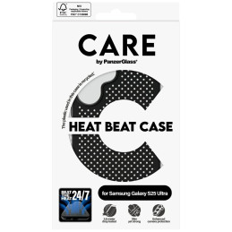 „CARE by PanzerGlass“ „Heat Beat“ dėklas, skirtas „Samsung Galaxy S25 Ultra“ – juodas