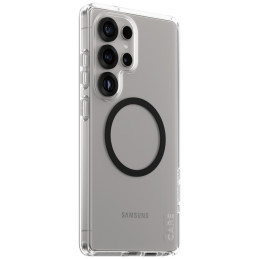 „CARE by PanzerGlass Flagship Urban Combat“ juodas QI dėklas, skirtas „Samsung Galaxy S25 Ultra“ – skaidrus