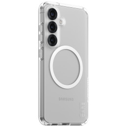 „CARE by PanzerGlass Flagship Urban Combat White QI“ dėklas, skirtas „Samsung Galaxy S25“ – skaidrus