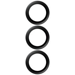 „PanzerGlass Hoops“ grūdinto stiklo objektyvo apsauga, skirta „Samsung Galaxy S25“, juoda