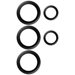 „PanzerGlass Hoops“ grūdinto stiklo objektyvo apsauga, skirta „Samsung Galaxy S25 Ultra“, juoda