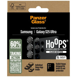 „PanzerGlass Hoops“ grūdinto stiklo objektyvo apsauga, skirta „Samsung Galaxy S25 Ultra Clear“