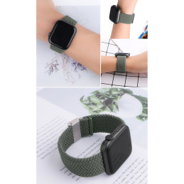 Medžiaginė apyrankė, skirta laikrodžiui Ultra / 9 / 8 / 7 / 6 / SE / 5 / 4 / 3 / 2 (49 mm / 45 mm / 44 mm / 42 mm) Pinti...