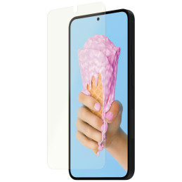 „PanzerGlass All-in-One“ itin plataus kampo grūdintas stiklas, skirtas „Samsung Galaxy S25“