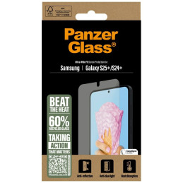 „PanzerGlass All-in-One“ itin plataus kampo grūdintas stiklas, skirtas „Samsung Galaxy S25+“