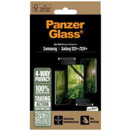 „PanzerGlass Eco Matrix“ itin plataus pritaikymo privatumo stiklas, skirtas „Samsung Galaxy S25+“
