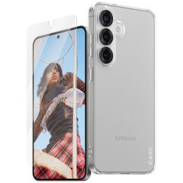 „CARE by PanzerGlass“ madingas 2in1 dėklas + apsauginis stiklas, skirtas „Samsung Galaxy S25“
