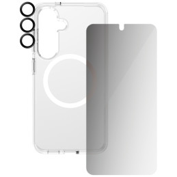 „CARE by PanzerGlass“ flagmaninis 3in1 dėklas + privatumo stiklas + objektyvas, skirtas „Samsung Galaxy S25“