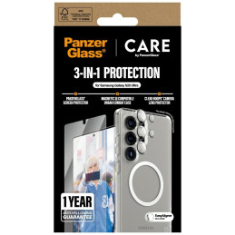 „CARE by PanzerGlass“ flagmaninis 3in1 dėklas + stiklas + objektyvo apsaugos rinkinys, skirtas „Samsung Galaxy S25 Ultra...