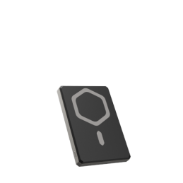 Įkroviklis UAG Ultra Slim 5K 5000 mAh su stovu, 10 W USB-C laidu, suderinamu su „MagSafe“ - titano spalvos