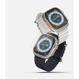 „Ringke ID FC Glass“ 4 grūdinto stiklo pakuotė, skirta „Apple Watch Ultra 1 / 2“ (49 mm) laikrodžiui.