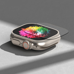 „Ringke ID FC Glass“ 4 grūdinto stiklo pakuotė, skirta „Apple Watch Ultra 1 / 2“ (49 mm) laikrodžiui.