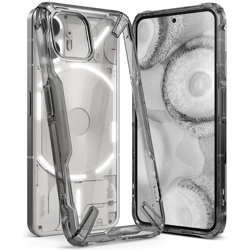 „Ringke Fusion X“ dėklas, skirtas „Nothing Phone 2“ – dūmų juodumo