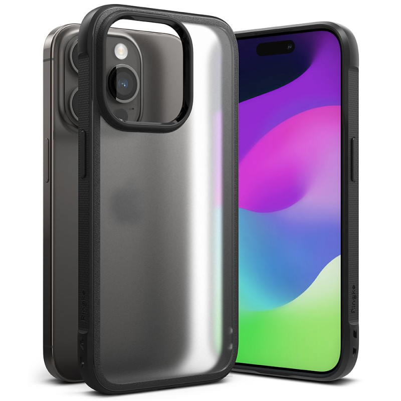„Ringke Fusion Bold iPhone 15 Pro Max“ dėklas – matinės juodos spalvos