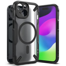 „Ringke Fusion X MagSafe“ dėklas, skirtas „iPhone 15 Plus“ – matinės juodos spalvos